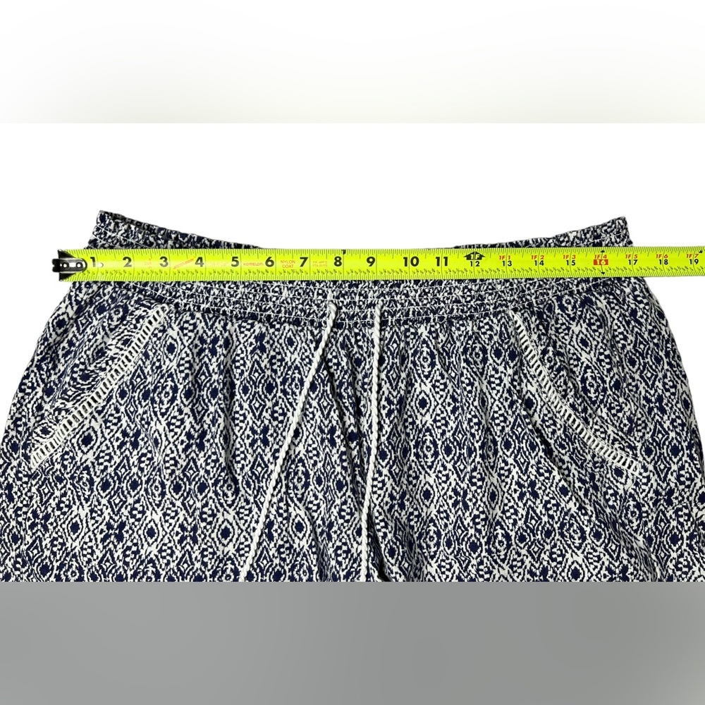 Briggs New York Size XL Women’s Shorts Linen Blend Pull-On Summer Blue White - Picture 12 of 16